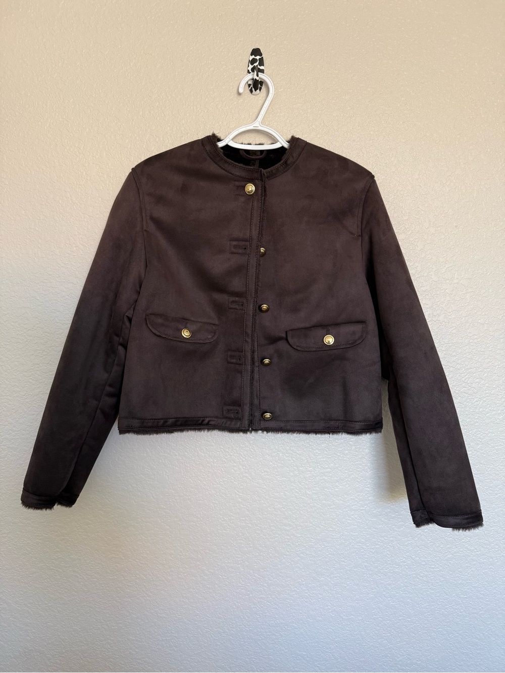 H&M Brown Faux Shearling Lined Jacket